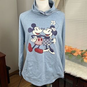 Disney Women's Blue and Red Sweatshirt Sz Large